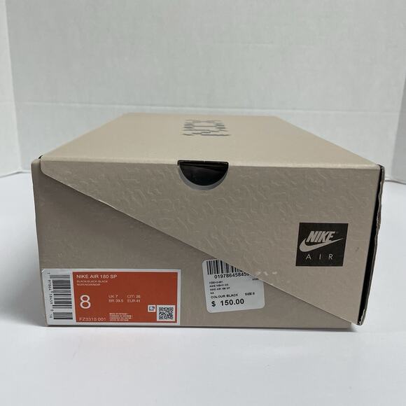 Nike Air Max 180 Pan Records The Suspended Hour FZ3310 001 Size 8 Black Runner